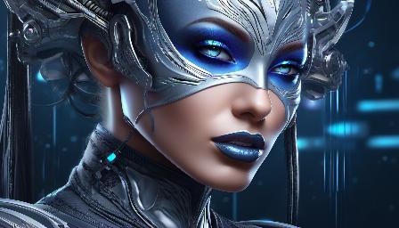 Drow cyber-implanted, great quality, epic background, high resolution, 8K, variety of details, high definition, real colours